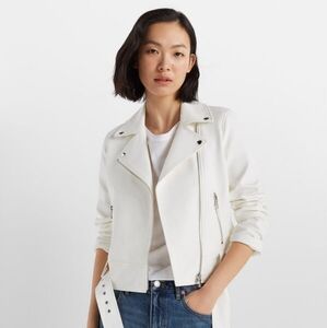 Club Monaco White Moto Jacket